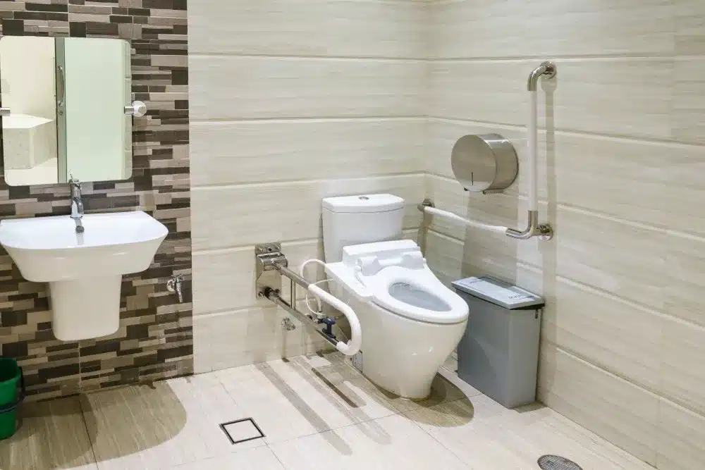 bathroom flooring for wheelchair users